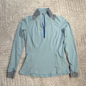 Lululemon Light Blue Quarter-Zip Pullover